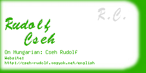 rudolf cseh business card